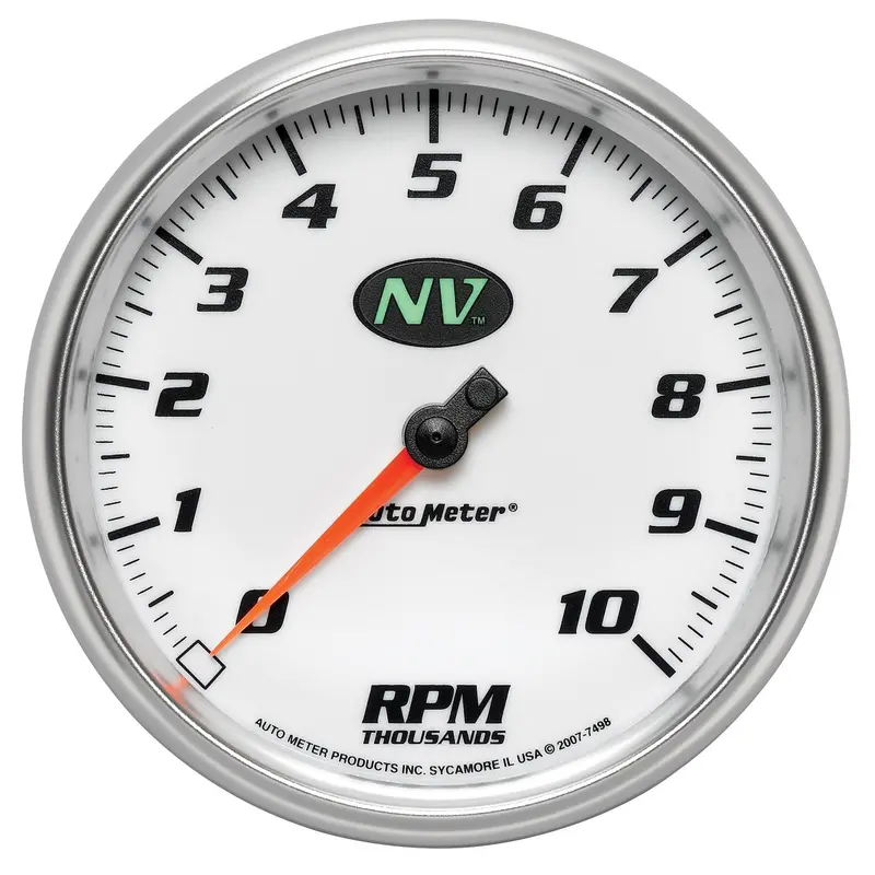 Autometer 5-Inch Analog Tachometer – 10,000 Rpm, In-Dash Mount, Night Vision Compatible 1