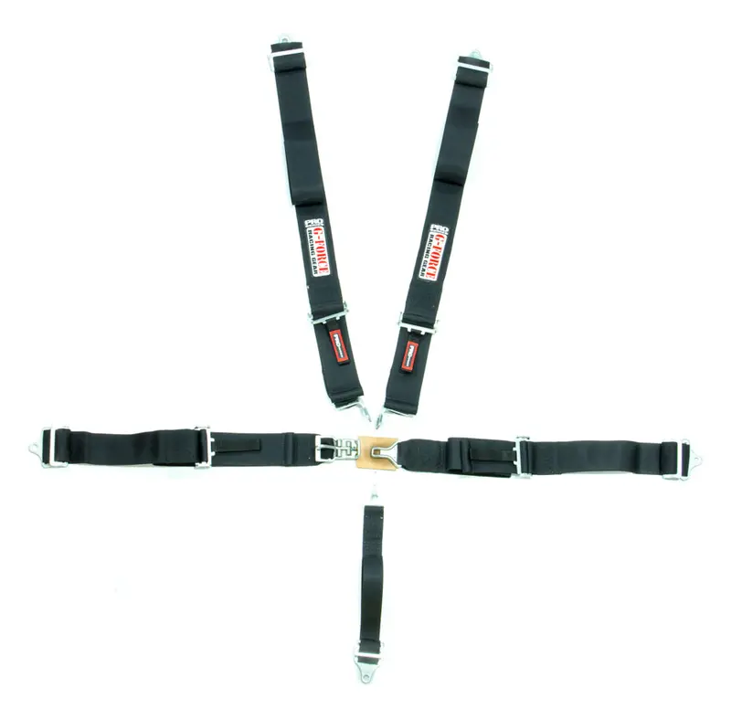 G-Force Pro Series Black Pull-Up Shoulder Harness – Single Belt, Racing Safety Grade 1