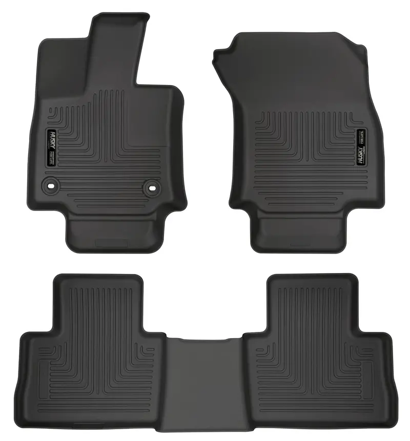 Husky Liners Front And Second-Row Floor Mats – Custom-Fit All-Weather Protection 1
