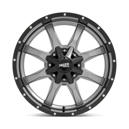 Moto Metal Mo970 Alloy Wheel – 20X10", 6X135Mm, Gunmetal Gray With Black Lip, 12Mm Offset (Mo97021067412) 1